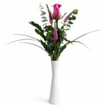 FLORERO CERAMICA DE 1 ROSA